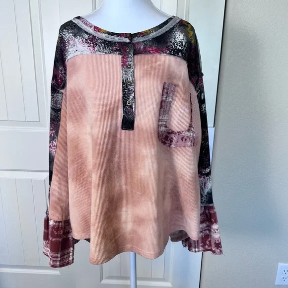 POL Star Oversized Flared Sleeve Boho Comfy Top Sz Small but could fit M / L too - Picture 7 of 10